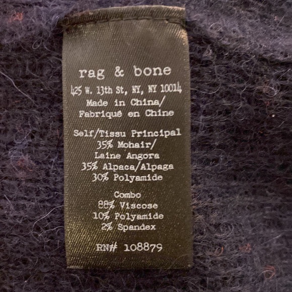 Rag & Bone Petra Striped Pullover Sweater, Fiery Red - Picture 6 of 6